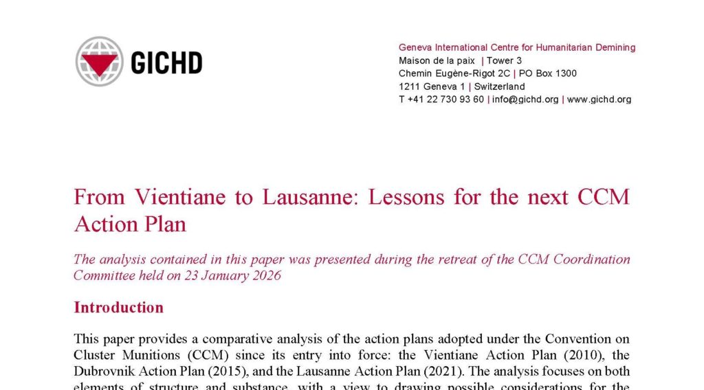 Past Action Plans Analysis - From Vientiane to Lausanne: Lessons for the next CCM Action Plan